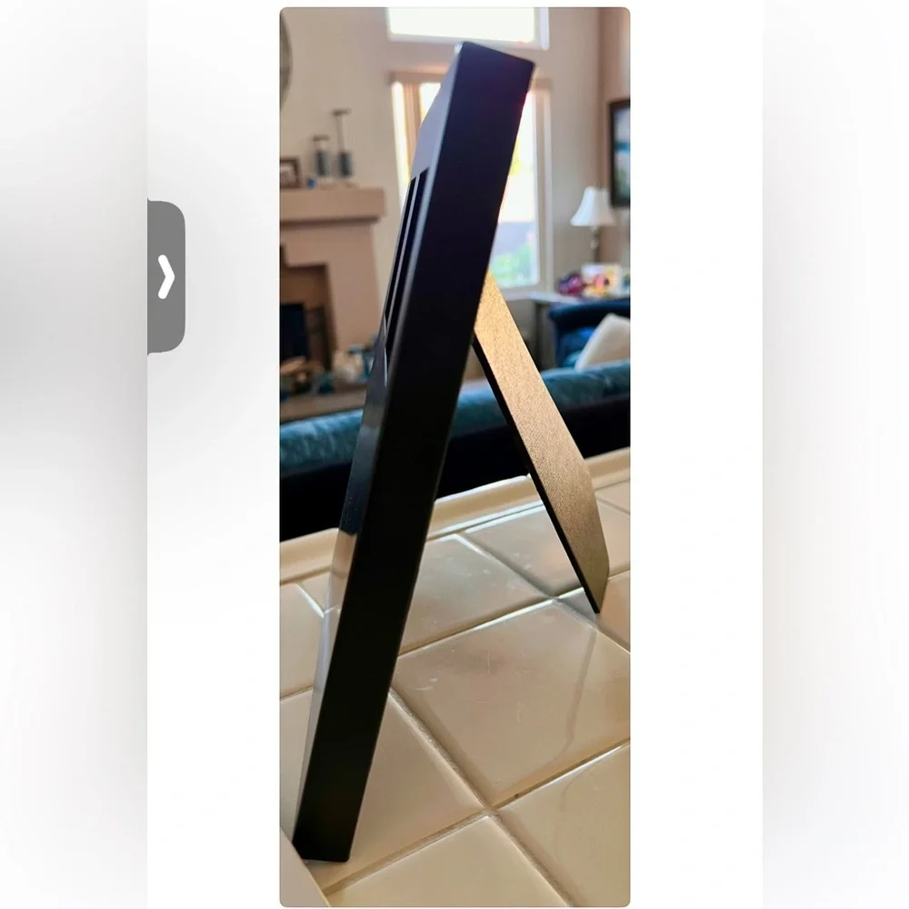 CRATE & BARREL Magnetic Chalkboard Frame  Fits 2 3x3 Photos Comes with Chalk NWT